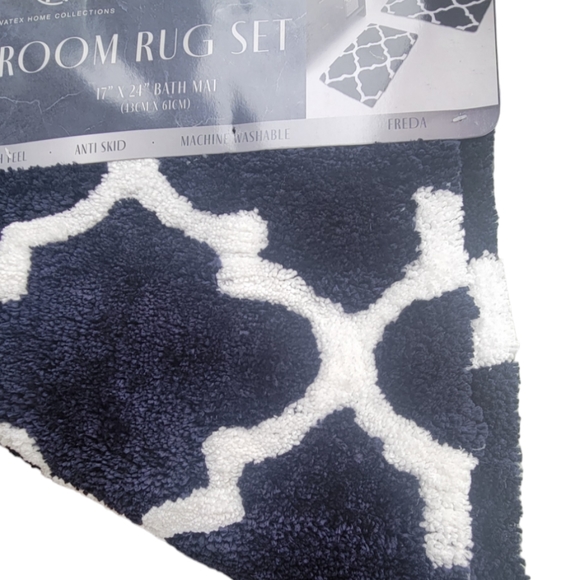 Hunter Green 2Pc Bath Rug Set Soft Furry Shag Plush Non-Slip 17x24, 20x32 - Picture 5 of 6